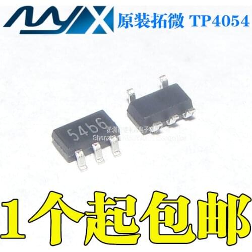 10pcs/lot Brand new original TP4054 SOT23-5 54B6 linear lithium ion battery charger chip