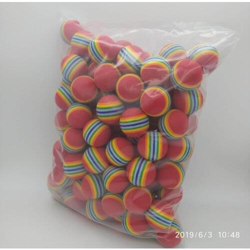 100pcs sponge ball eva soft ball rainbow ball Indoor golf practice ball