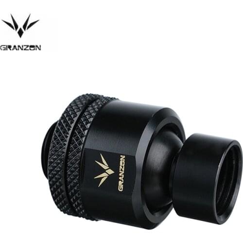 2PCS Granzon 360 Degree Freely Rotary Computer Water Cooling Change Direction Fittings,Universal Use ,Silver,Black,G1/4 ",GD-X
