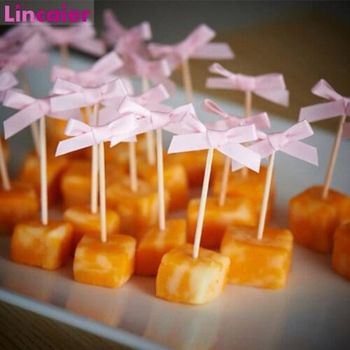 20pcs Bowknot Cupcake Topper First Birthday Girl Party Wedding Table Decoration Baby Shower Baptism 1st Baby Boy Bachelorette