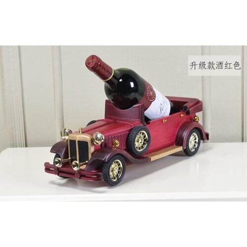 2020 Special gift TOP COOL # fashion office home Business shop Bar decorative art Retro wood Car model Wine rack art statue
