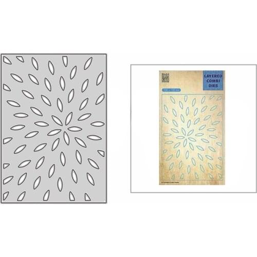 2021 New Layered Water Droplets Background Plate Metal Cutting Dies for DIY Scrapbooking and Card Making Paper Craft Embossing