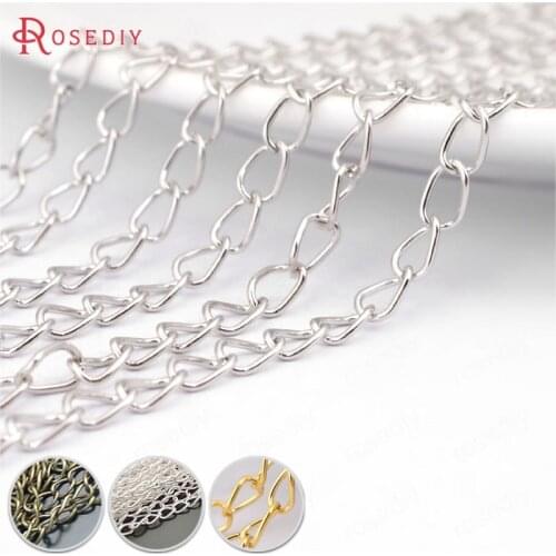22084)5 Meter width:3.2MM Iron End Chains Necklace Extended Chains Link Chains Diy Jewelry Findings Accessories