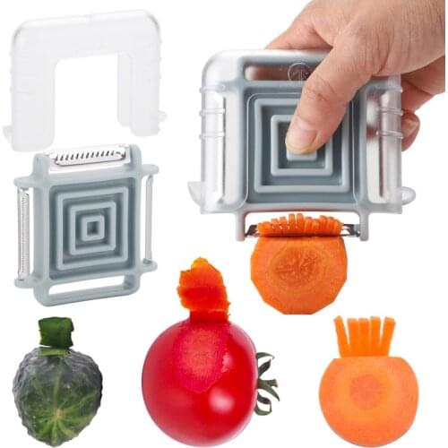 3 in 1 Vegetable Peeler for Potato Tomato Carrot Zucchini Peelers with Swivel, Julienne, Serrated, Stainless Steel Blades