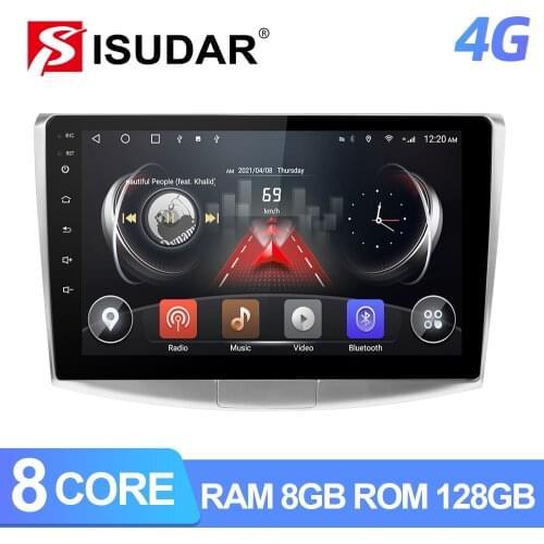 Isudar V72 4G Android Auto Radio For VW/Volkswagen/Passat B7 CC B6 Car Multimedia GPS 8 Core RAM 4GB ROM 64G Camera DVR No 2Din