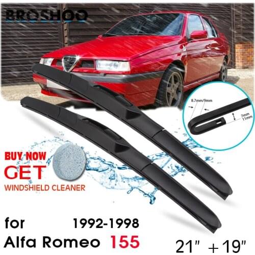 Car Wiper Blade Front Window Windscreen Windshield Wipers Blades J hook Auto Accessories For Alfa Romeo 155 21"+19" 1992-1998
