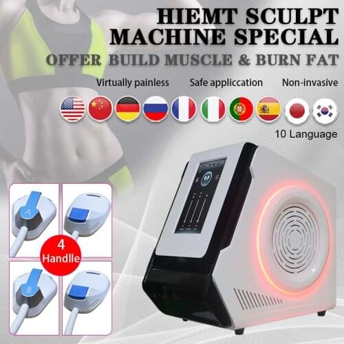 Free Shipping 2 sockets Muscle Building Stimulator Electromagnetic Device EMSlim slimming Device Fat Burn for salon clinic