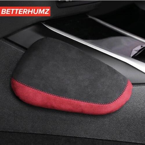 BETTERHUMZ For Audi A3 A4 A6 Q3 Q5 Q7 TT Universal Car Seat Knee Leg Cushion Memory Foam Alcantara Protector Support Accessories