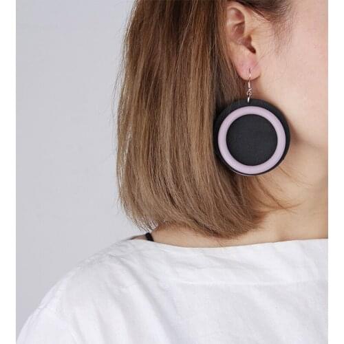 Large Unusual Purple Rubber Design Drop Earrings 2021 Women Goth Style Handmade Jewelry Drop Earrings Ear Aesthetic Accessories