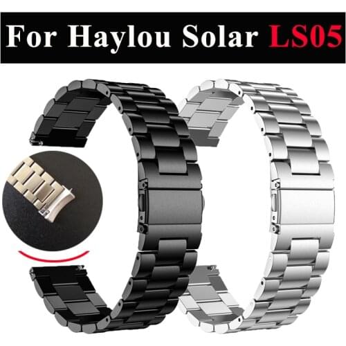 Stainless Steel Strap For Haylou Solar LS05 Smart Watch Band Metal Bracelet Correa For XiaoMi Haylou Solar LS05 Wrist Strap
