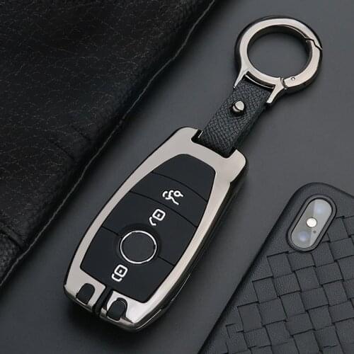 Zinc alloy+Silicone Remote key Case For Mercedes Benz A B C E S Class W177 W205 W213 W247 W222 Fob Shell Cover Skin Jacket Set