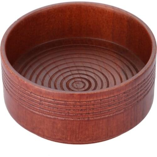 Wooden Shaving Soap Bowl Cup Mug Tool Natural For Men Shaver Razor Cleansing Foam Round Shave Bowl Facial Cleaning Tool