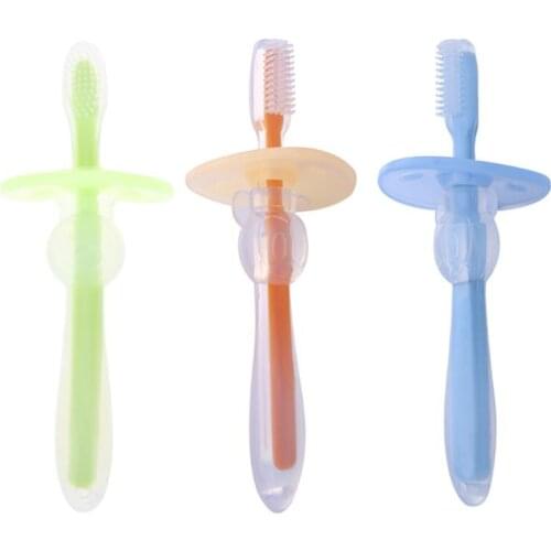 Kids Soft Silicone Training Toothbrush Baby Children Dental Oral Care Tooth Brush Tool Baby Kids Teething Teether