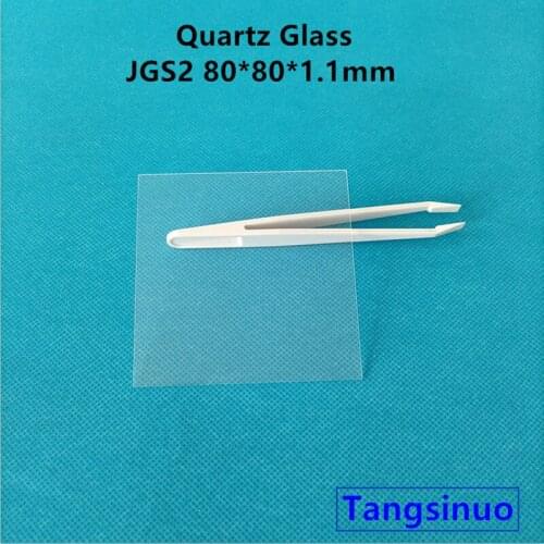 1pcs JGS2 80*80*1.1mm Fused Silica Window Quartz Glass Disk