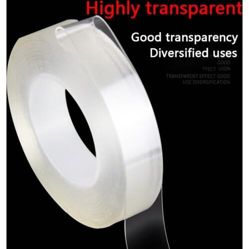 Nano Magic Adhesive Tape Double Sided Reusable Transparent Acrylic Waterproof
