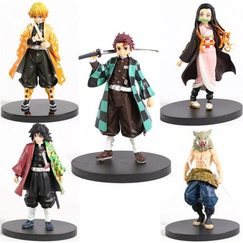 Figure Anime Slayer figure Demon Kamado Tanjirou Nezuko Action Figures PVC Model Toys Zenitsu Figurine Inosuke Kimetsu No Yaiba