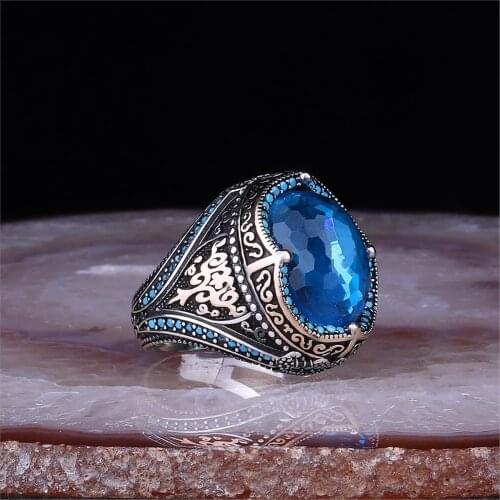 Zircon 925 Sterling 925 K Silver Men 'S Ring