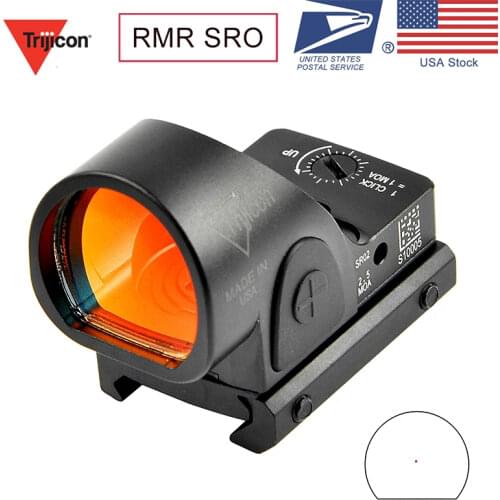 Trijicon Mini New Mini RMR SRO Red Dot Sight Collimator Glock / Rifle Reflex Sight Scope fit 20mm Weaver Rail For Hunting Rifle