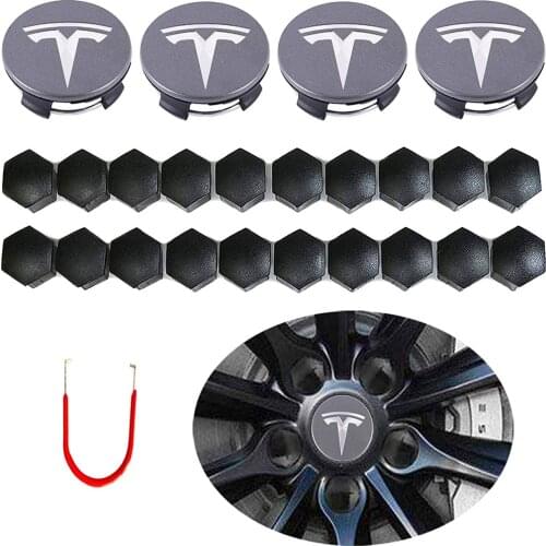 For Tesla Model 3 SX Wheel Center Cover Hub Cover Screw Cover with Car Micro Chapter Kit