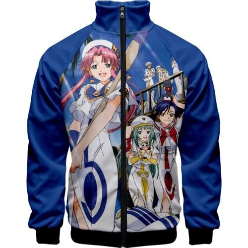 Anime Japan Cartoon ARIA THE CREPUSCOLO 3D Stand Collar Zipper Jacket Fashion Women/Men Harajuku Streetwear Clothes Y2K Kawaii
