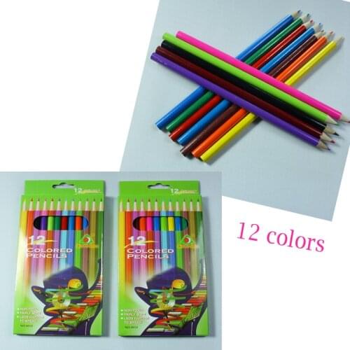 Best Price 12Pcs/Lot Cheapest Watercolour Escolar Colored Pencils Drawing Sketch Pencil Lapis Oficia School Supplies For Kids