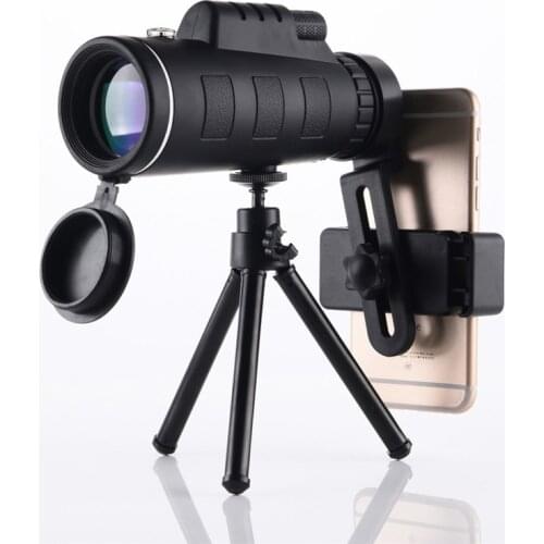 40X60 Zoom Monocular Telescope Clear Weak Night Vision Pocket Telescope With Smart Phone Holder For Camping Scope Binoculars
