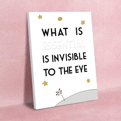 Wall Art Poster the Little Prince Modular Motto Picture Printed Canvas Letter Painting Nordic Home Decoration Living Room Frame