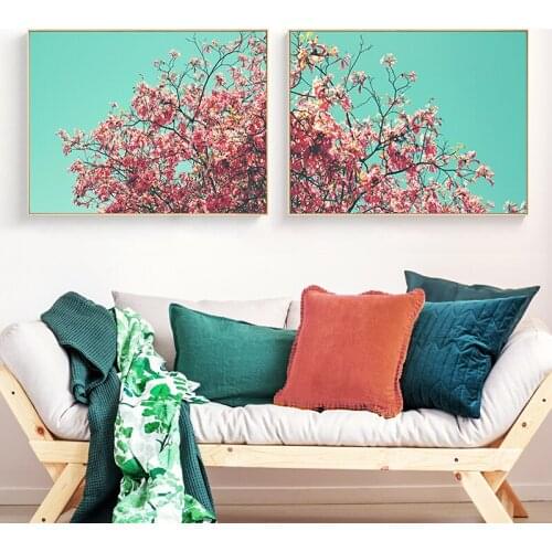 Beautiful Pink Flowers In Bloom Wall Poster HD Prints Canvas Painting and Picture Modern Home Decoration for Living Room Bedroom