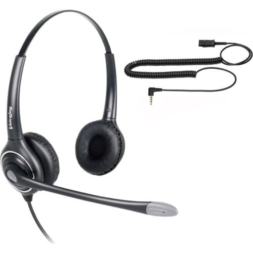 Call center headphones QD (Quick Disconnect) headset with single 3.5mm plug for laptop,Smartphone,computer ,PC ,notebook etc