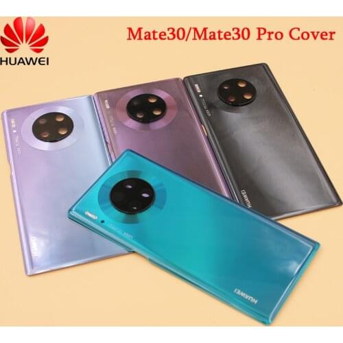 Newest Original For Huawei Mate 30 Battery Back Cover Rear Door Housing Panel Case With Glass Camera Lens For Huawei Mate 30 Pro
