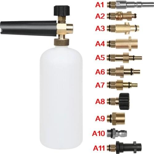 Foam generator for karcher / Snow foam nozzle foam gun With Different Kinds Male Thread Adaptors Soap Foamer Gun for huter foam