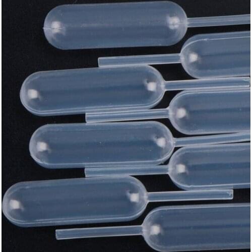 50pcs/set Mini 4ml Plastic Squeeze Transfer Pipettes Dropper Disposable Pipettes Laboratory Supplies