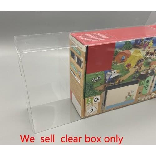 Transparent PET display box Storage box for switch for N-S Animal Crossing Game host limited version protection box