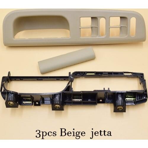 Gray Beige Black Car left Interior Door Handles Inner Door Panel Handle Pull Trim Cover For VW jetta / old Bora /Golf 4 / Passat