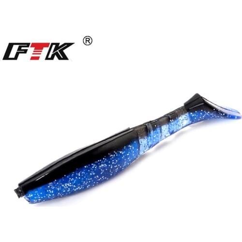 FISH KING 4pcs Fishing Lures 80mm/7.5g 100mm/14g Wobblers Carp Fishing Soft Lures Silicone Double Color Pike Baits