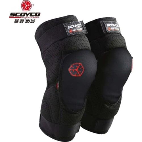 SCOYCO Summer New Breathable Motorcycle Riding Knee pads outdoor sports recreational bicycles anti throwing gear of PE shell