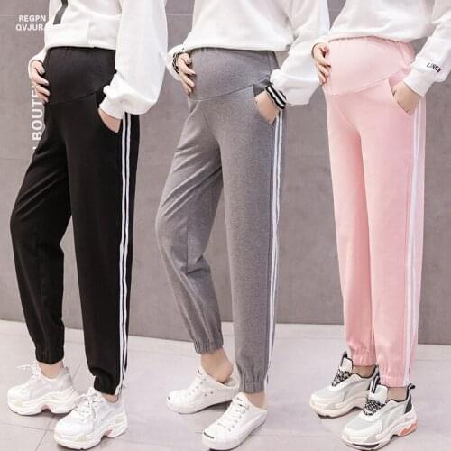 Fashion maternity pants spring wear casual trousers sweatpants 2019 new cotton leggings pregnancy pants