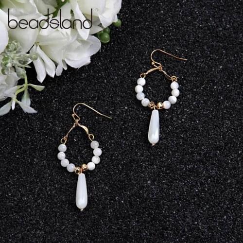 Beadsland Drop Earrings Glass Beads Fashion Cute Romantic Design Women Girls Dancing Party Christmas Gift 38505
