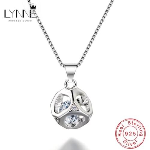 New Fashion Elegant Rhinestone Square Pendant Necklace 925 Sterling Silver Magic Cube Zircon Charm Neckalces Women Jewelry Gift