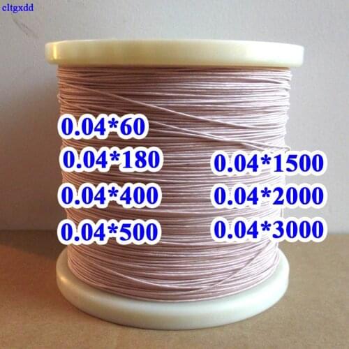 1m 0.04x180 400 0.04x500 0.04x1500 2000 3000 shares litz wire multi-strand polyester silk envelope copper wire envelope wire