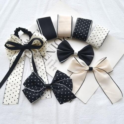 1Meter Black And White Fabric Lace For Crafts DIY 38MM Handmade Bow Hair Accessories lace Accessories Craft Supplies