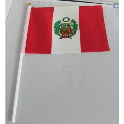 14 * 21 cm Peru hand signal waving flag small banner flags