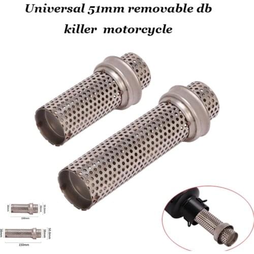Universal 51mm motorcycle exhaust muffler entry yoshimura racing removable db killer delete noise eliminator sound