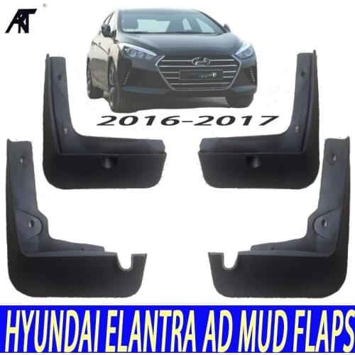 Mud Flaps FIT FOR 2016 2017 HYUNDAI ELANTRA AD MUDFLAPS MUD FLAP FLAPS SPLASH GUARD MUDGUARDS FRONT REAR FENDER MOLDED