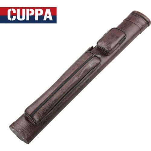 Cuppa PU Leather Pool Cues Case 85cm Length Billiard Accessories 1/2 Cue Bag 4 Holes Can Put Two Whole Rod China