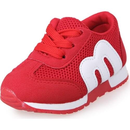 Baby Sneakers 2021 Fashion Childrens Flat Shoes Baby Kids Girls Shoes Stretch Breathable Mesh Sports Running Shoes Size 21-30