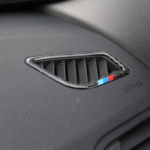 For Bmw F30 F34 Car Styling Carbon Fiber Car Center Console Air Outlet Air Conditioning Vent Cover Frame Stickers
