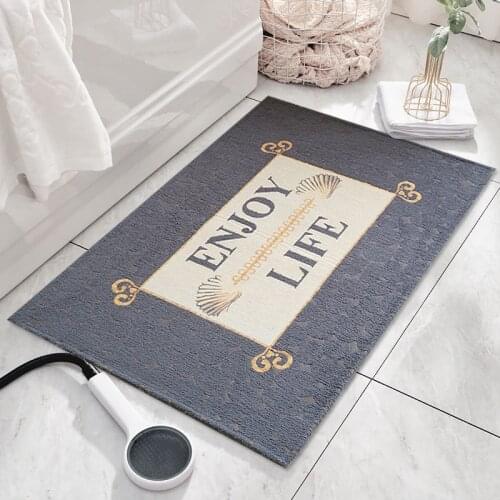 European Style Home Jacquard Carpet Cashmere Geometric Rugs Absorbent Area Rug Living Room Bedroom Bathroom Floor Mat Carpets