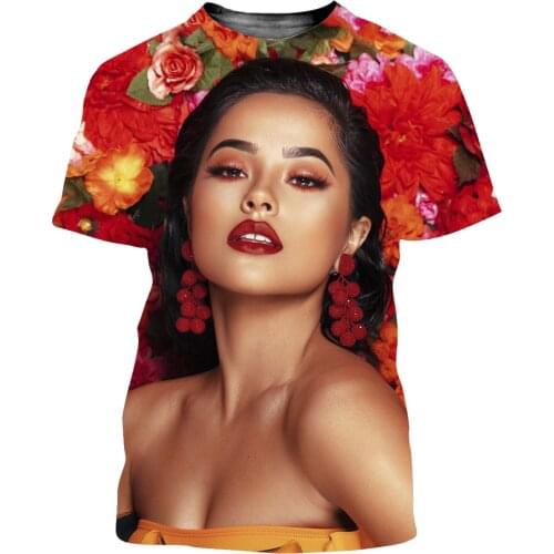 Hot Sale Singer Becky G 3d Printed T-shirt Men/women Fashion Popular Sweatshirt Round Neck Short Sleeve Harajuku Oversize Tops