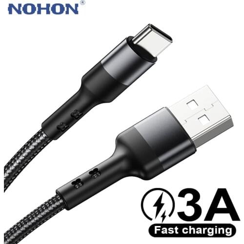 Type C USB Cable For Samsung Huawei Xiaomi Redmi Oneplus LG A51 USBC Android Fast Charge Phone Cord Long 1m 2m Charger Data Wire